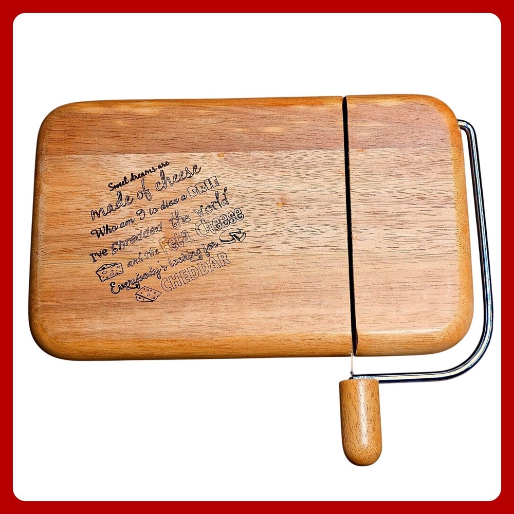 Sweet Dreams Made Of Brie Cheese Board Slicer‎ Engraved Wood Charcuterie Server